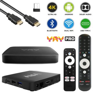 VU+ Plus YAY GO PRO IP-Receiver (4K UHD, Android 10, Dual-WiFi, Chromecast, IP-Player, HIGH-END)