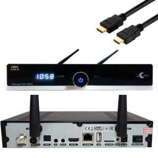 UCLAN Ustym 4K PRO UHD Combo 1x DVB-S2X 1x DVB-C/T2 Receiver E2 Linux Dual Wifi