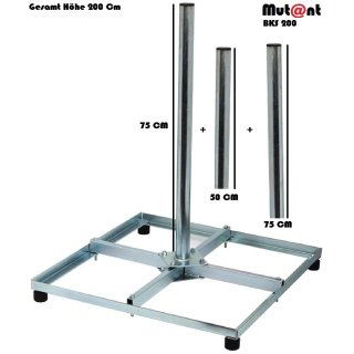Mutant BKS 200 Mastfu&szlig; Balkonst&auml;nder 4x 30x30 &amp; 200cm - 42mm Mast Flachdach