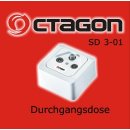 Octagon Sat Durchgangsdose 3-loch 3-01 Antennendose Dose...