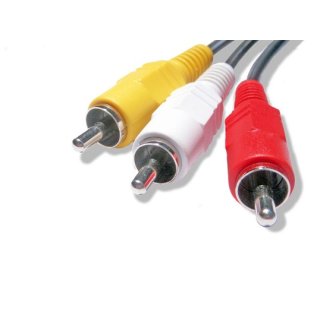 Cinch Audio Video Kabel 1 m lang Gelb Rot Weiss Chinch