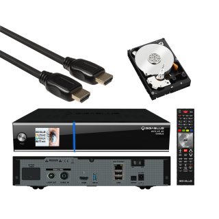 GigaBlue UHD UE 4K CABLE 1x DVB-C/T2 FBC Tuner inkl. 1000 GB Festplatte